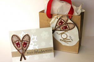 Winter Snowshoes Card & Tag