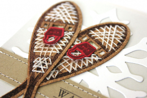 Winter Snowshoes Card - detail