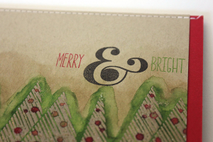 Merry & Bright Trees Card - detail