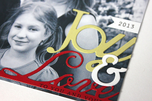 Love & Joy Photo Card - detail