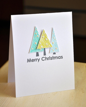 Merry Christmas Tree Trio Card