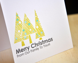 Merry Christmas From Our Family To Yours Card Detail