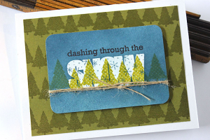 Dashing Through the Snow Card