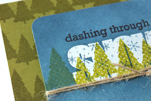Dashing Through the Snow Card - detail