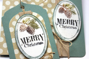 Rustic Christmas Card & Tag - detail