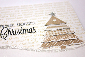 Merry Little Christmas Tree Card - detail