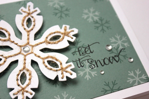 Let it Snowflake Card - detail