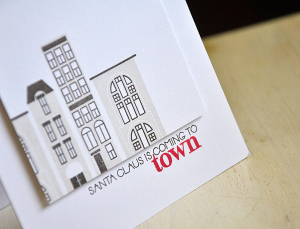 Santa Clause is Coming to Town Card Detail