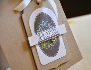 Happy Holidays Tag Card Detail