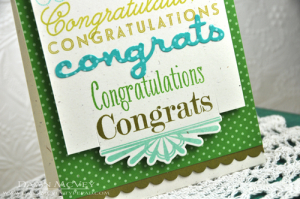 Many Congratulations detail