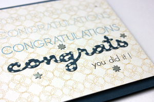 Congratulations Congrats Card - detail