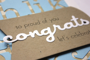 Congrats Let's Celebrate Card - detail