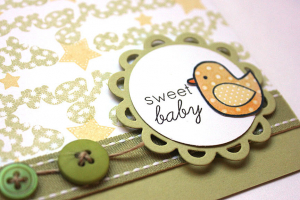 Sweet Baby Congrats Card - detail