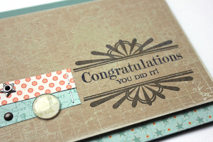 Congratulations You Did It Card - detail
