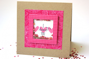 I Heart You Shaker Card