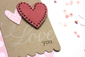 Love You Valentine Tag - detail