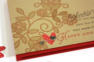 Anniversary Cheers Card - detail