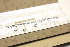 Just Keep Singing Card - detail