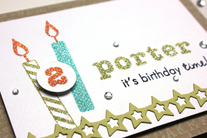 Porter's 2nd Birthday Card - detail