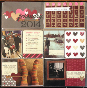 February Moments Layouts - left side