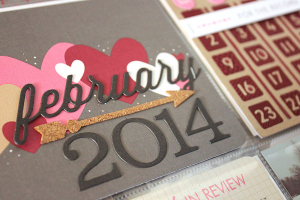 February Moments Layouts - detail