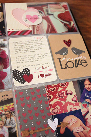 February Moments Layouts - detail