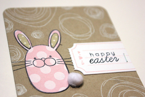 Happy Easter Bunny Journal Card - detail