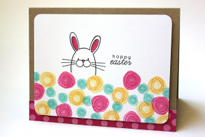 Flowers for Easter Bunny Card