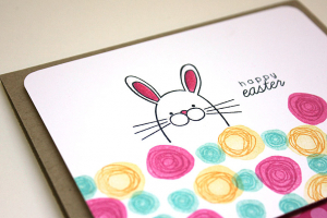 Flowers for Easter Bunny Card - detail