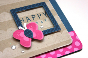 Happy Day Butterfly Card - detail