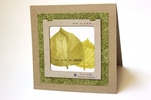 You Make Me Smile Leaves Card