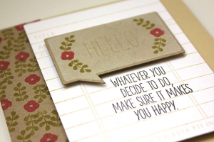 Hello Be Happy Card - detail