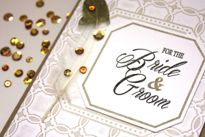 Bride & Groom Luxe Letterpress Card - detail