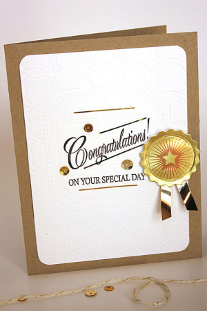 Congratulations Luxe Letterpress Card