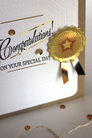 Congratulations Luxe Letterpress Card - detail