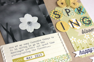 Spring Flowers Layout - detail