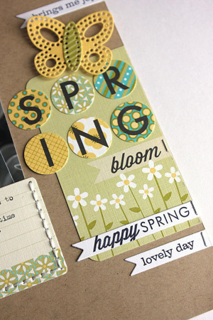 Spring Flowers Layout - detail