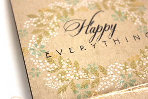 Simple Happy Everything Card - detail
