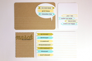 Journal Cards for Monthly Moments