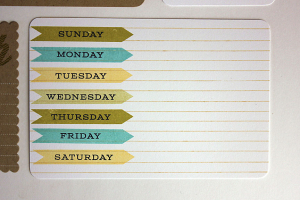 Days of the Week Journal Card