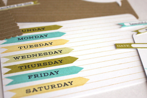 Days of the Week Journal Card - detail