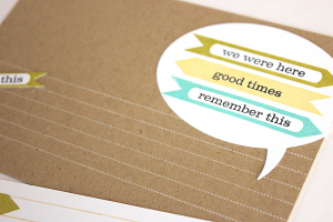 We Were Here Journal Card - detail