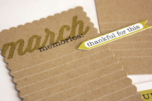March Memories Journal Card - detail