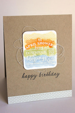 April Birthday Blessings Card