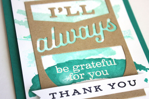 Grateful Thanks Card - detail