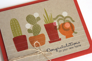 New Home Congratulations Card - detail