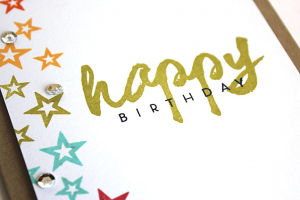Happy Birthday Star Card - detail