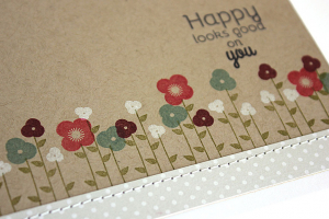 Happy Flowers Card - detail