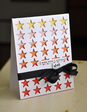 Wish Upon a Birthday Star Card (feminine version)