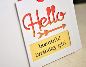 Beautiful Birthday Girl Card Detail